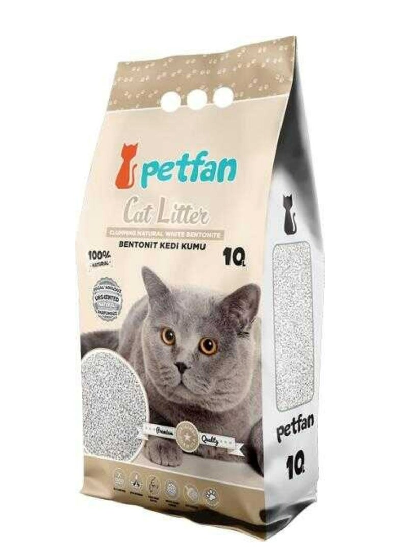 Petfan - Cat Litter Natural Unscented 10L 8KG Great For Sensitive Cats - Image 1