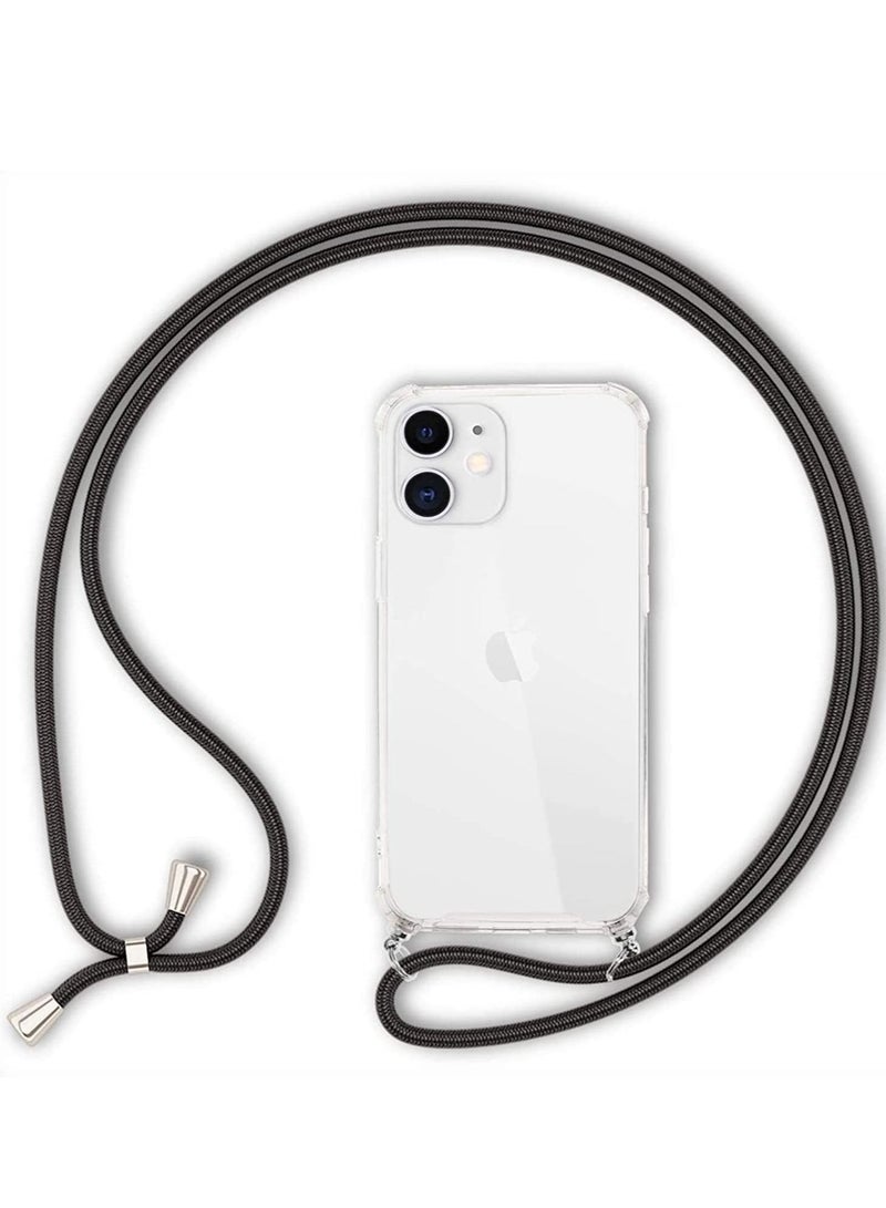 SYOSI Cases Cover with Lanyard Strap Cord Chain for iPhone 12 Pro Case, Mobile Phone Crossbody Necklace Stylish Hang Holder Easy to Carry Phone Bumper  - Image 1