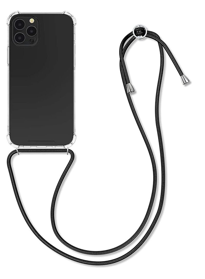 SYOSI Cases Cover with Lanyard Strap Cord Chain for iPhone 12 Pro Case, Mobile Phone Crossbody Necklace Stylish Hang Holder Easy to Carry Phone Bumper  - Image 5