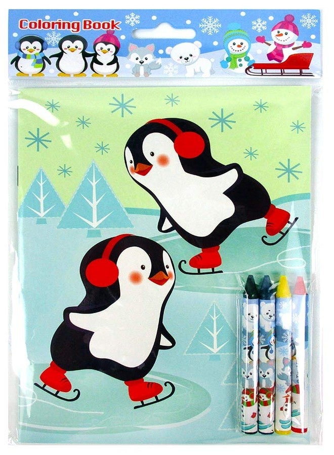 تايني ميلز مجموعة تلوين TINYMILLS الشتوية لرجل الثلج والبطاريق، تتضمن 12 كتاب تلوين و48 قلم تلوين، مثالية كهدايا لحفلات الأطفال، أو كجوائز في الكرنفالات، أو كهدية للفصول الدراسية. - Image 5