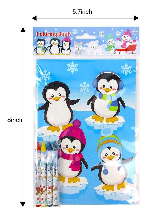 تايني ميلز مجموعة تلوين TINYMILLS الشتوية لرجل الثلج والبطاريق، تتضمن 12 كتاب تلوين و48 قلم تلوين، مثالية كهدايا لحفلات الأطفال، أو كجوائز في الكرنفالات، أو كهدية للفصول الدراسية. - Image 3