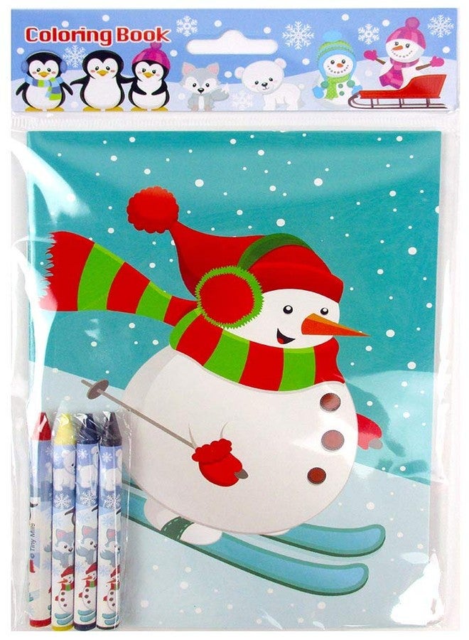 تايني ميلز مجموعة تلوين TINYMILLS الشتوية لرجل الثلج والبطاريق، تتضمن 12 كتاب تلوين و48 قلم تلوين، مثالية كهدايا لحفلات الأطفال، أو كجوائز في الكرنفالات، أو كهدية للفصول الدراسية. - Image 4
