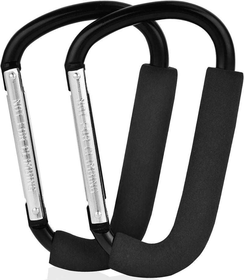 NEOACT 2 Pack Stroller Hooks, 6.3" Large Stroller Clips - Image 1