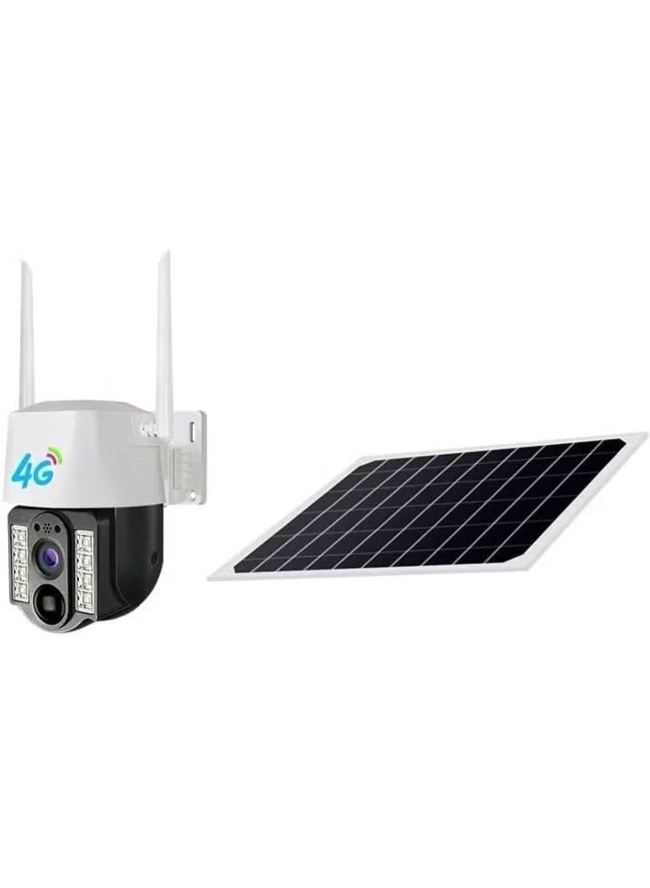 TIGER “VC3 Solar 4G Security Camera in White – Eco-Friendly Wireless Surveillance via 4G Mobile Signal, HD Video Recording, Motion Detection with Real-Time Alerts, Solar Rechargeable Battery, IP65 Waterproof Outdoor Camera for Home, Garden, Office, and Commercial Use.” - Image 1