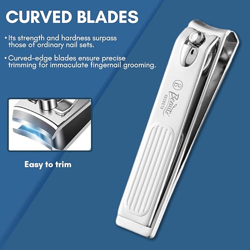Beauté Secrets Essentials Manicure Set Nail Clippers Kit Manicure Pedicure Gift Set, 16Pcs Professional Stainless Steel Pedicure Care Tools Women Travel Grooming Kit with Case (Grey) - Image 5