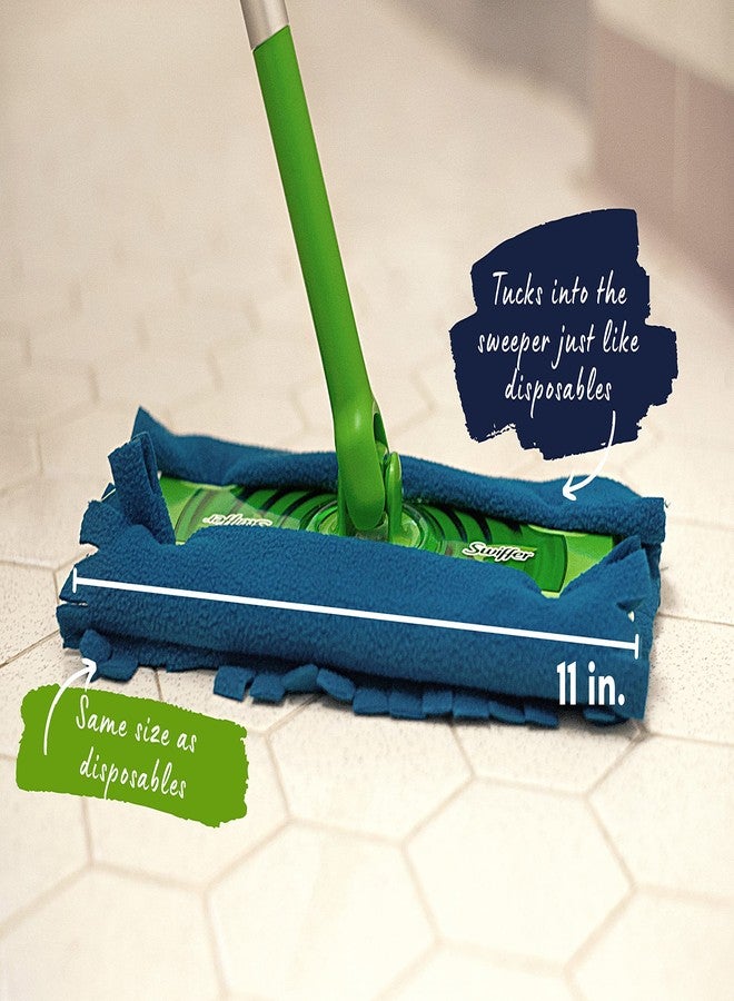 Xanitize Fleece Sweeper Mop Refills for Swiffer - Reusable, Dry Duster, for Hardwoods, Laminates - 5-Pack Rainbow II - Image 4