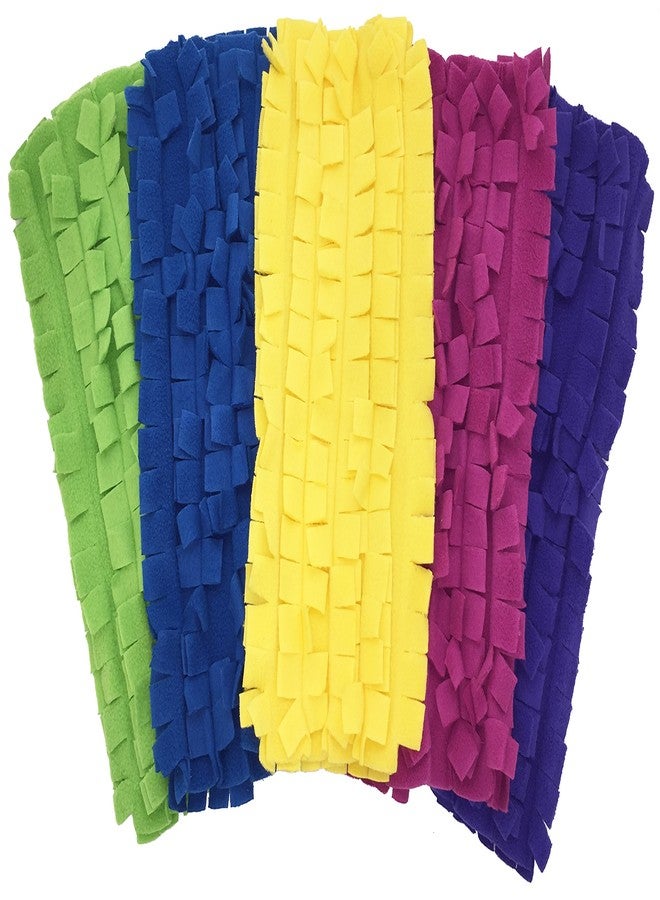 Xanitize Fleece Sweeper Mop Refills for Swiffer - Reusable, Dry Duster, for Hardwoods, Laminates - 5-Pack Rainbow II - Image 1