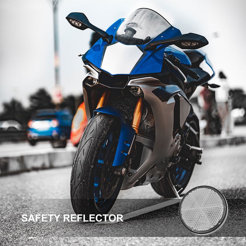20pcs Motorcycle Reflectors Round Reflective Warning Reflector Safety Reflector For Motorcycle Scooters And Motorcycle Accessories - Image 5