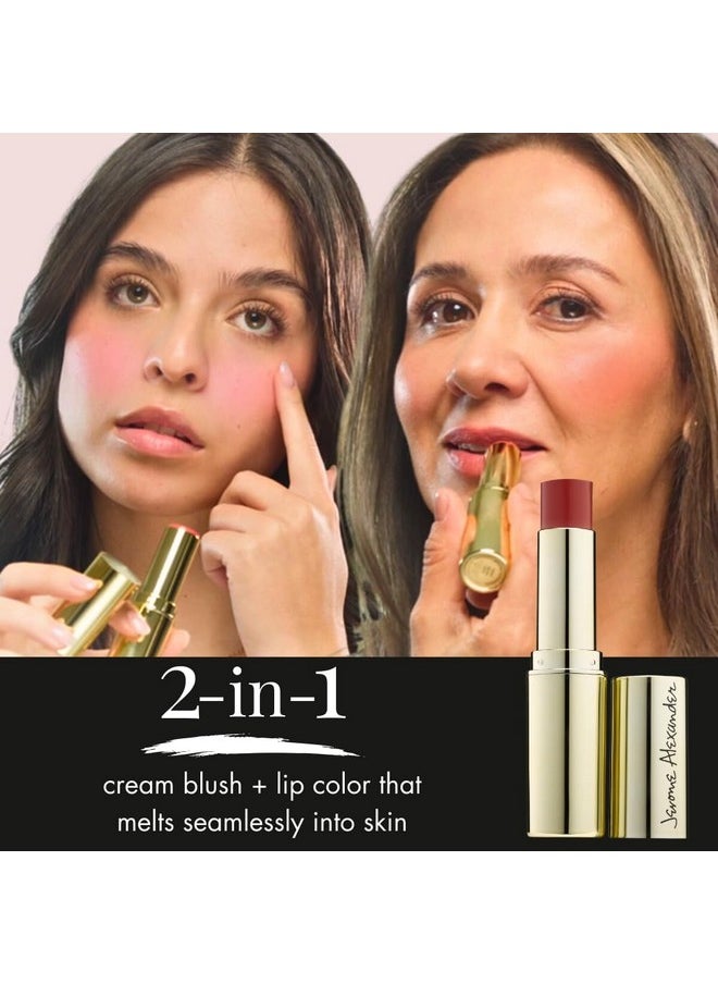 Jerome Alexander Magicminerals Intense Cream Blush Stick By Jerome Alexander (Mauve)2In1 Cheek And Lip Colorhydrating Creamy Buildable Longlasting Color Formula  - Image 2