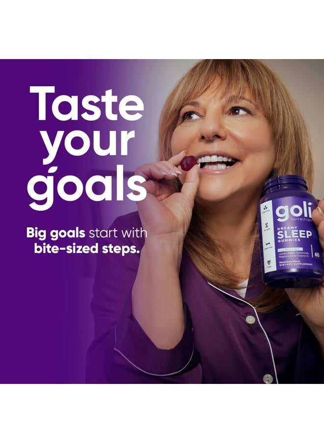 Goli حلوى النوم الحالم - 120 حبة - ميلاتونين، فيتامين د، مغنيسيوم، ومستخلص بلسم الليمون - خالية من الجيلاتين، خالية من الغلوتين، نباتية وغير معدلة وراثيًا - Image 2