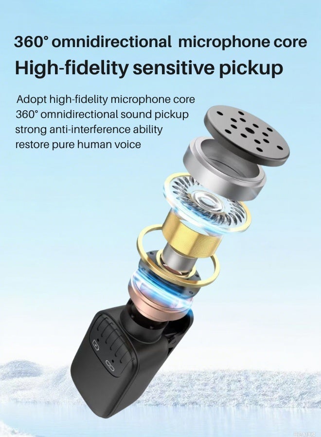 general Mini Wireless Microphone (2TX+2RX)- Noise Cancellation Microphone For Iphone 17/Iphone 15/16 Android Smartphones Ultra Mini Mike Wireless - Mic For Vlogging Tiktok Youtube Content Creators Live Streaming - Image 3