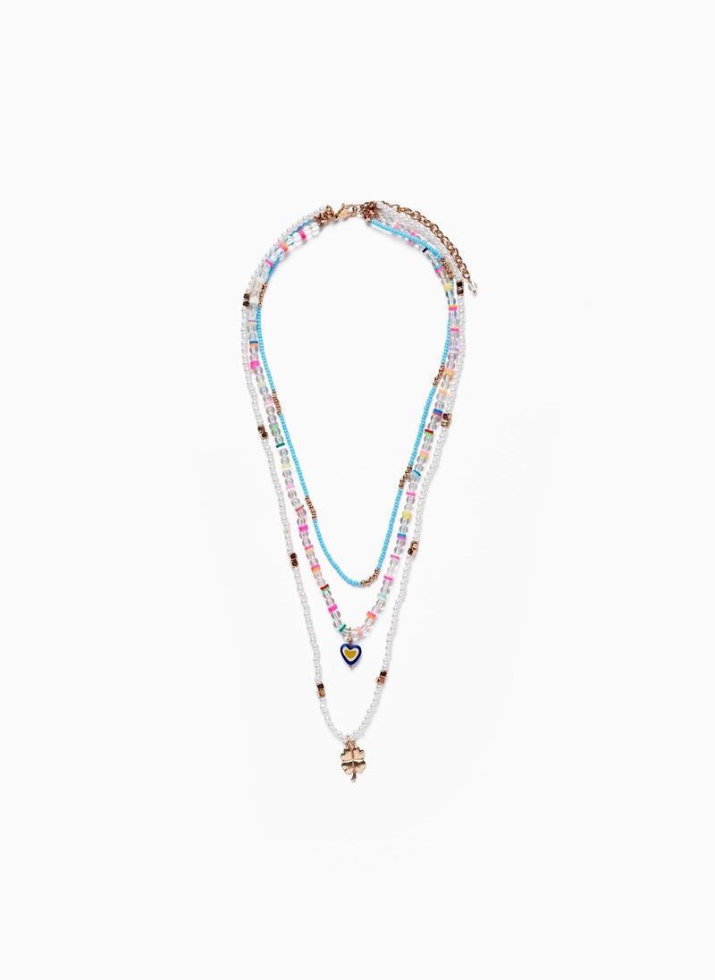 Zippy - Zippy Set of Necklaces for Girls Clover and Heart - Image 1
