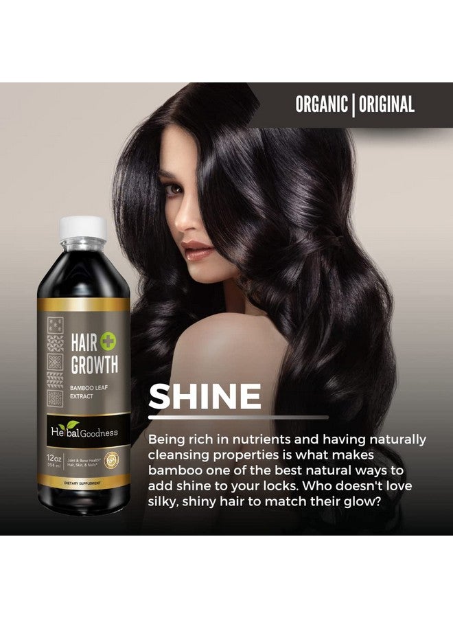Herbal Goodness Hair Growth Plus 12oz - Bamboo Hair Product with Collagen, Keratin and Vitamins for Women and Men - Healthy Hair, Skin and Nails - 1 Bottle - Image 4