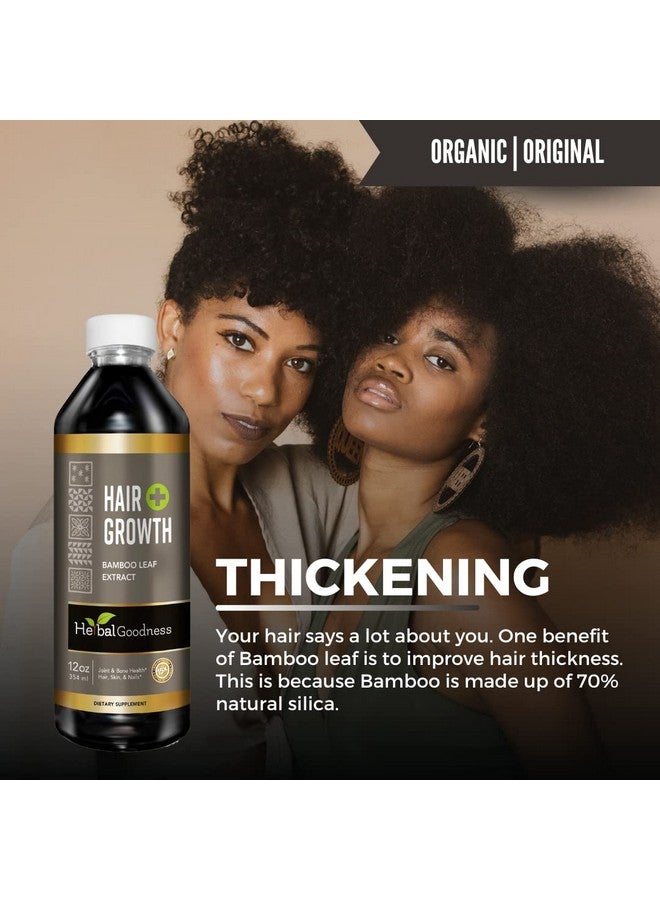 Herbal Goodness Hair Growth Plus 12oz - Bamboo Hair Product with Collagen, Keratin and Vitamins for Women and Men - Healthy Hair, Skin and Nails - 1 Bottle - Image 3