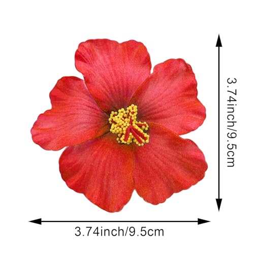 Arvintas 20PCS Red Hawaiian Faux Flowers Hibiscus Flowers Hawaii Party Summer Party DIY Foam Hibiscus Flower for Tabletop Decoration Favors Supplies No Clip - Image 3