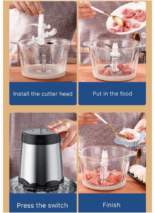 Arabest Food Processor Blender Electric Chopper Food Grinder  - Image 4