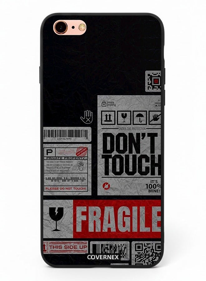 Covernex Apple iPhone 6 Plus Protective Case Cover Printed Featuring Fragile Warning Label Collage - Image 2