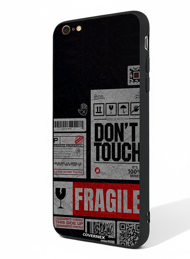 Covernex Apple iPhone 6 Plus Protective Case Cover Printed Featuring Fragile Warning Label Collage - Image 1