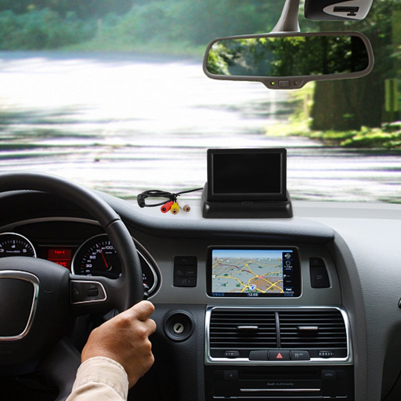 Rear Camera for Car with Foldable Monitor Screen, Suitable for 12V-24V Vehicles - Image 3