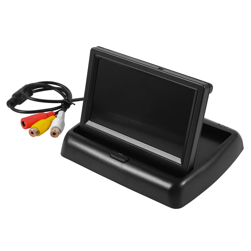 Rear Camera for Car with Foldable Monitor Screen, Suitable for 12V-24V Vehicles - Image 1