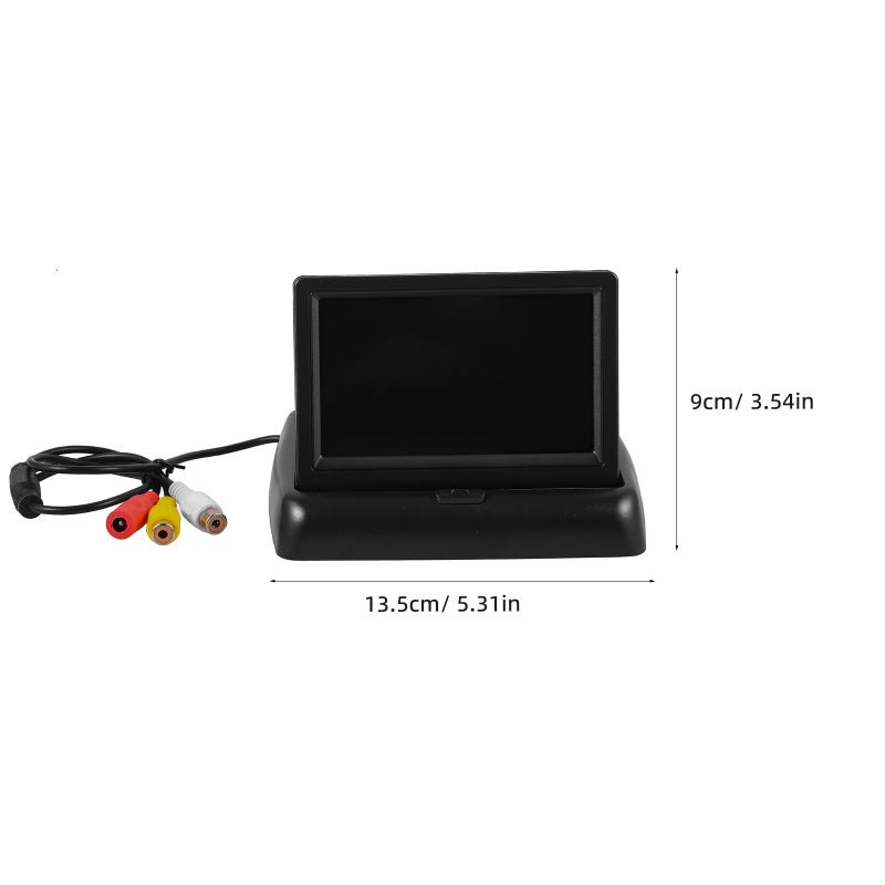 Rear Camera for Car with Foldable Monitor Screen, Suitable for 12V-24V Vehicles - Image 2