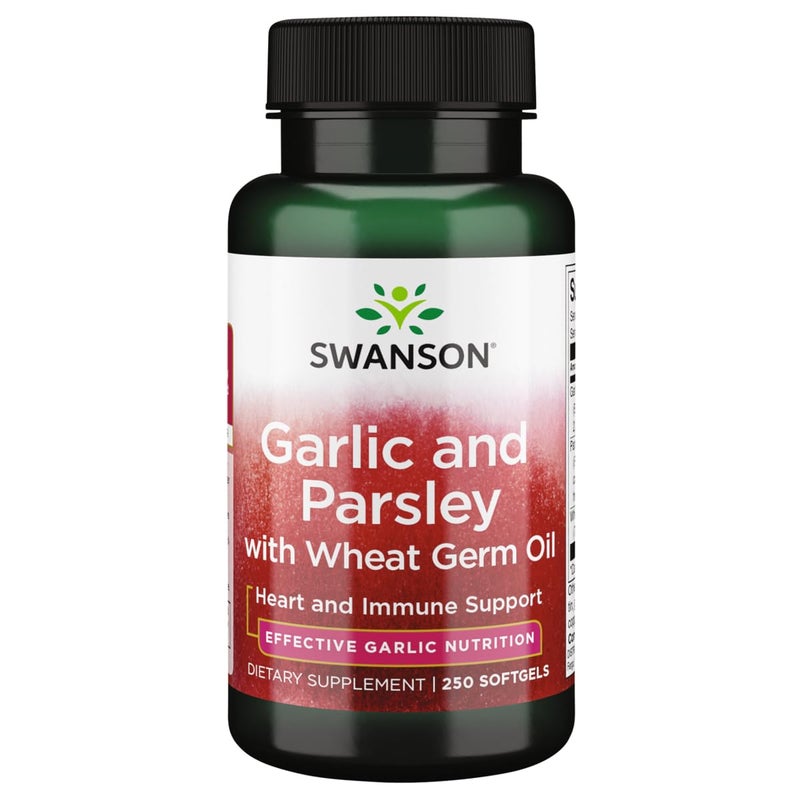 SWANSON Garlic Parsley Promotes Heart Support and Immune Support Garlic Oil and Parsley Seed Oil Supplement for Enhanced Wellness 250 Softgels