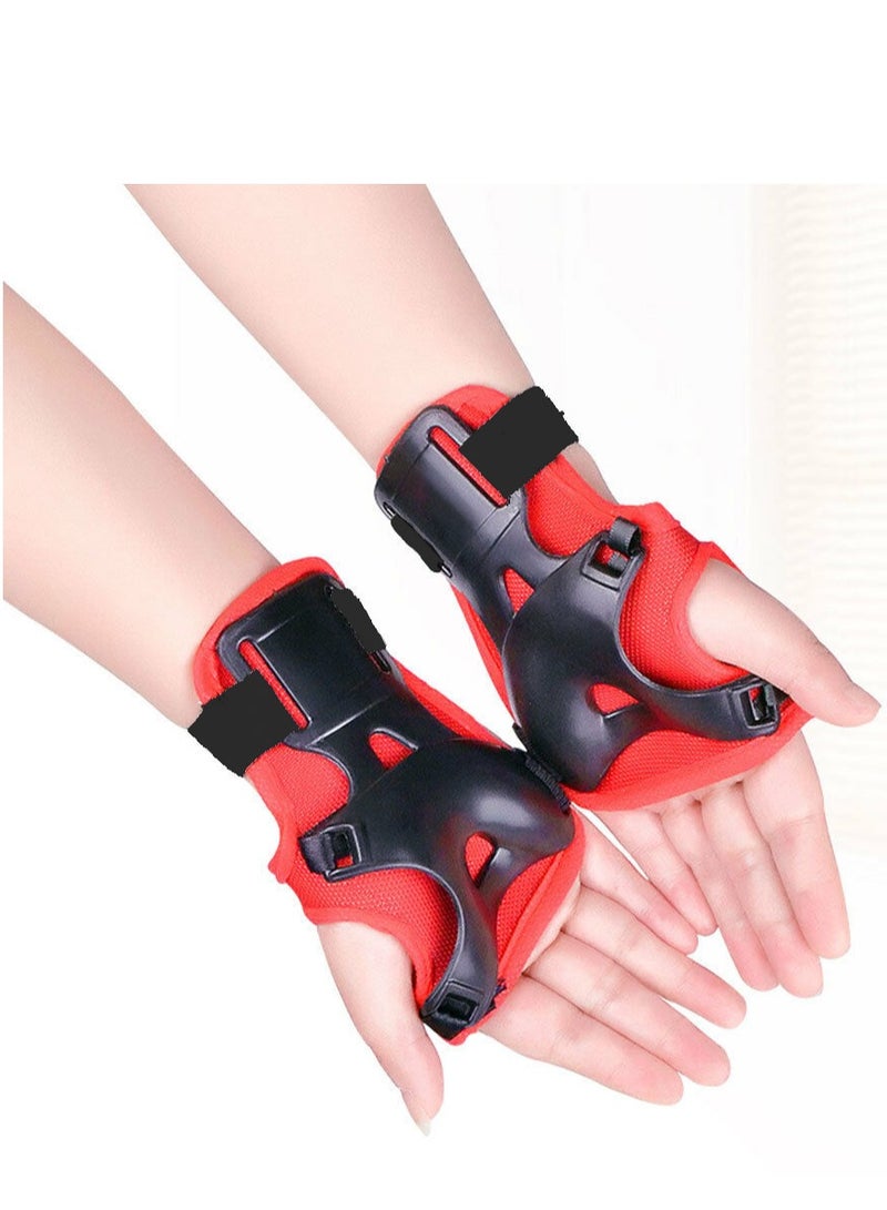 G-50 طقم واقي الحماية للأطفال 6 قطع للتزلج وركوب الدراجات والسكوتر، أسود×أحمر - Image 2