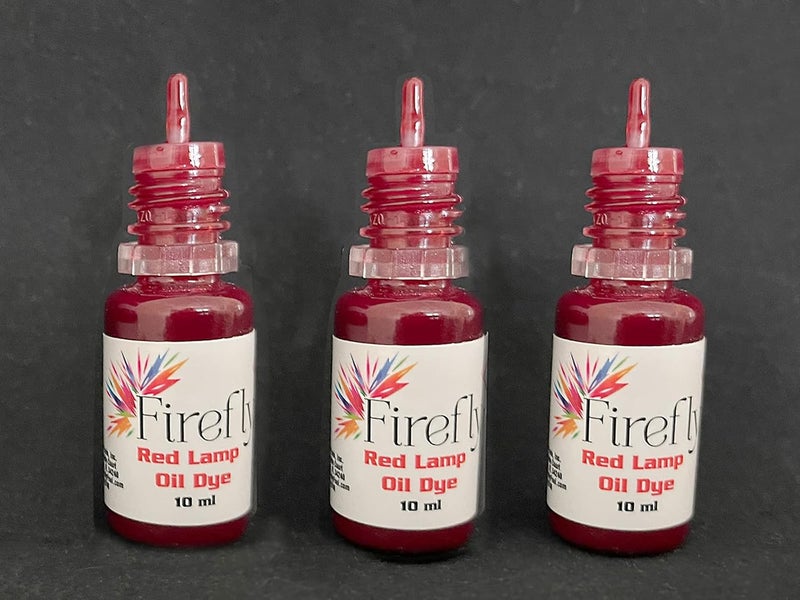 Firefly Fuels Lamp Oil Dye – Red Color Drops for Paraffin or Tiki Torch Fuel - Custom-Colored Lamp Oils for Holiday Decor, DIY Projects, and Liquid Light Effects – 3 x 10ml Bottles - Image 2
