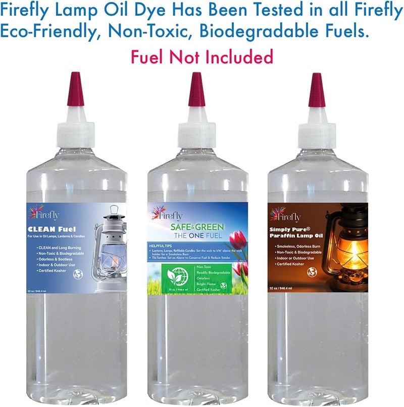 Firefly Fuels Lamp Oil Dye – Red Color Drops for Paraffin or Tiki Torch Fuel - Custom-Colored Lamp Oils for Holiday Decor, DIY Projects, and Liquid Light Effects – 3 x 10ml Bottles - Image 5