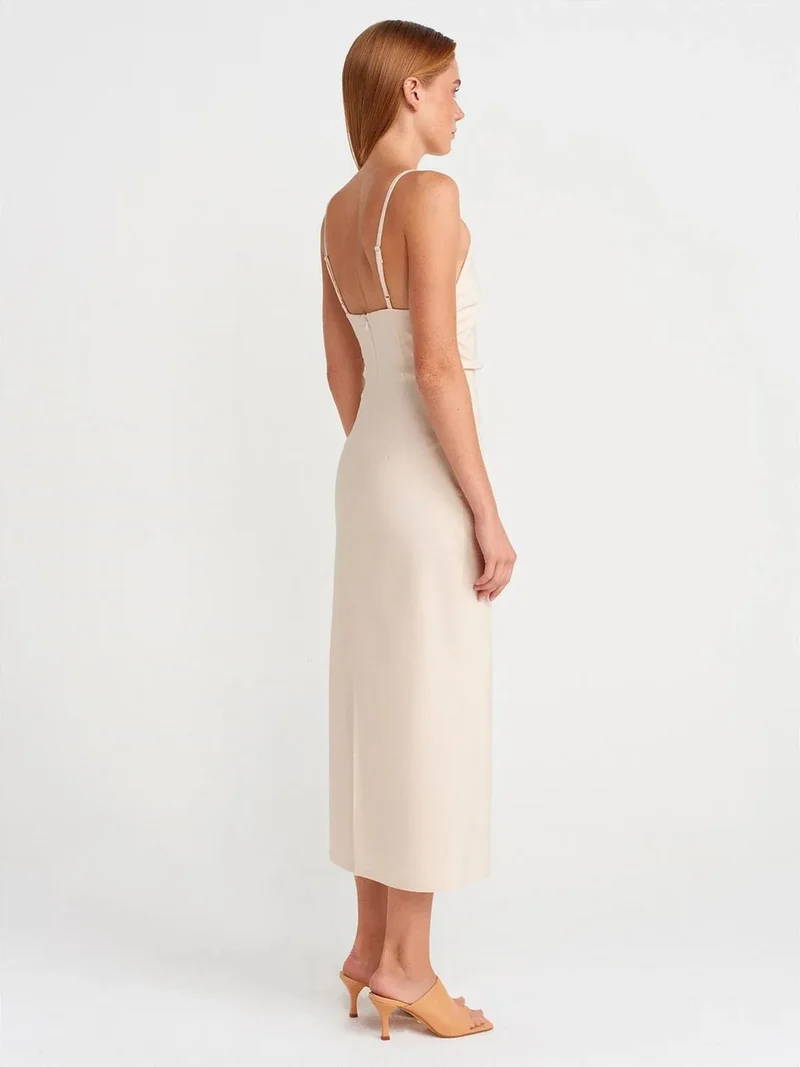 ديلفين DILVIN Sleeveless Bodycon Midi Dress