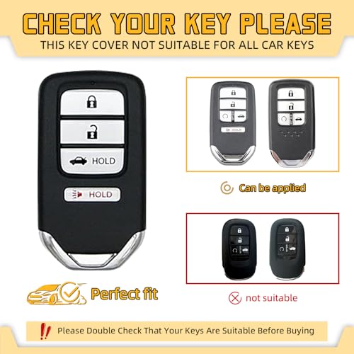 FT FUNTOR Key Fob Cover for Honda Accord Civic CRV Pilot Ridgeline 2015-2022, Premium TPU Key Fob Protector with Metal Keychain & Screwdriver, Slim Fit 4-Button Remote Case (Pink) - Image 2