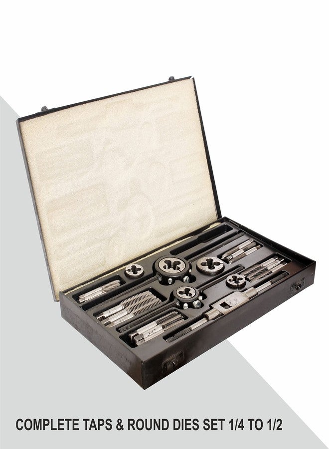 TOOLS BAE - Tap & Die Set M3-M12,Metric Sizes,Tap & Dies With Tap Wrench & Round Die Handle Complete Set !! - Image 5
