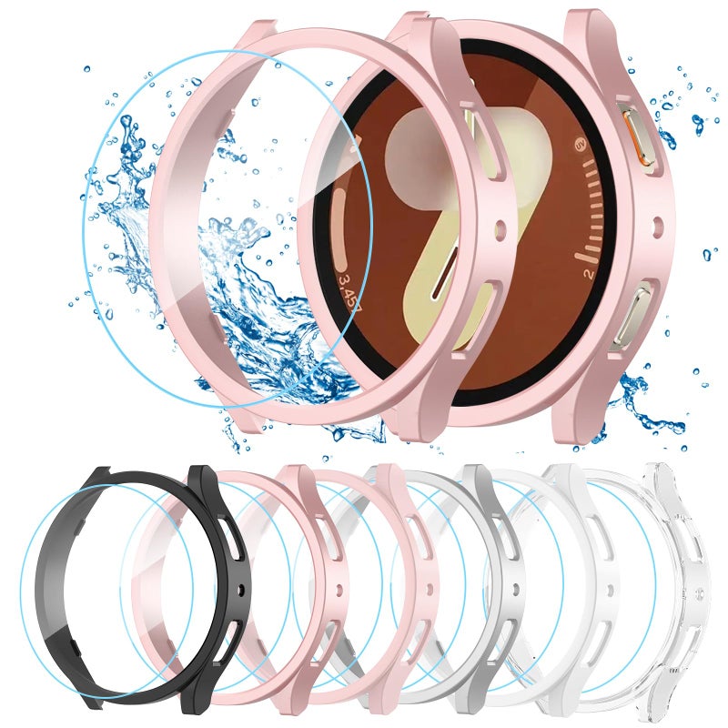 DNNBAO 66 Pack for Samsung Galaxy Watch 7 Screen Protector Case 40mm HD AntiFog Tempered Glass Film Waterproof Hard PC Bumper Cover for Galaxy Watch 7 40mm - Image 2