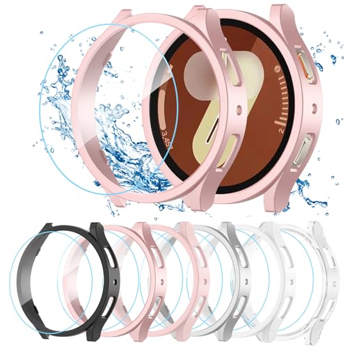 DNNBAO 66 Pack for Samsung Galaxy Watch 7 Screen Protector Case 40mm HD AntiFog Tempered Glass Film Waterproof Hard PC Bumper Cover for Galaxy Watch 7 40mm - Image 1