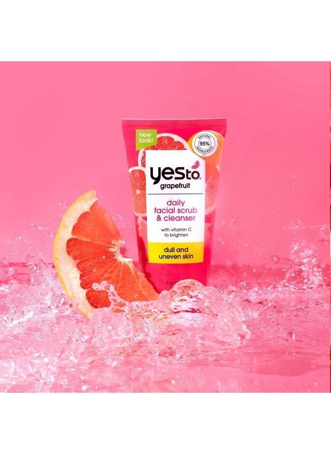 Yes To Grapefruit Daily Facial Scrub & Cleanser Exfoliating & Restoring Cleanser That Enhances Skins Radiance With Antioxidants Lemon Balm Extract & Vitamin C Natural Vegan & Cruelty Free 4 Oz  - Image 5