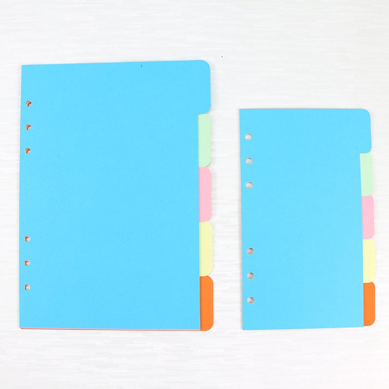 E-Commerce Spot Paper 6-Hole A5 Color Index Separator A6 Draft Book Classification Loose-Leaf Core Separator Inner Page - Image 4