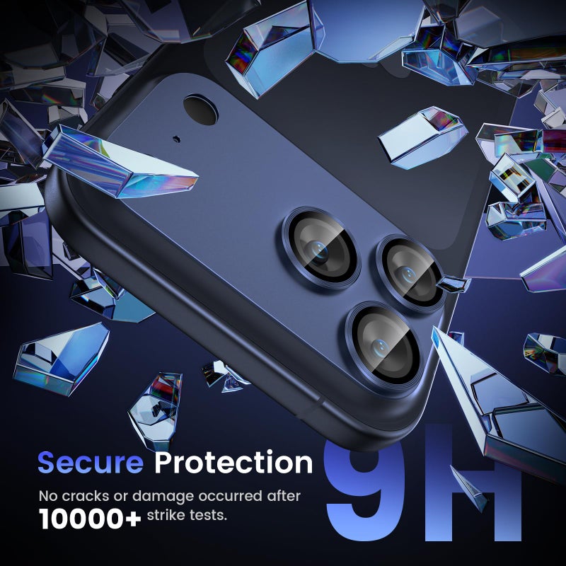 Tensea for iPhone 17 Pro Max Camera Lens Protector, Metal Aluminum Alloy Tempered Glass Cover Camera Screen Protector Accessories, Case Friendly - Image 5