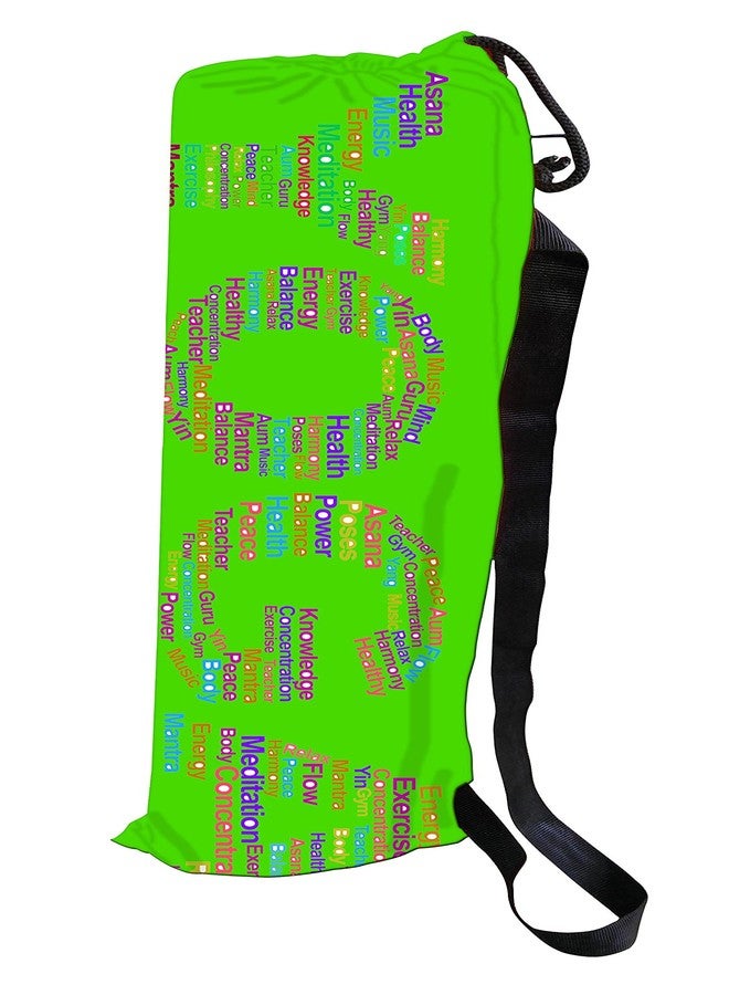 Active Elements Breathable Fabric & Printed Yoga mat Cover/Bag for 3 or 4 mm Standard Size. Yoga Cover Flat : 7 x 26 inch - Image 1