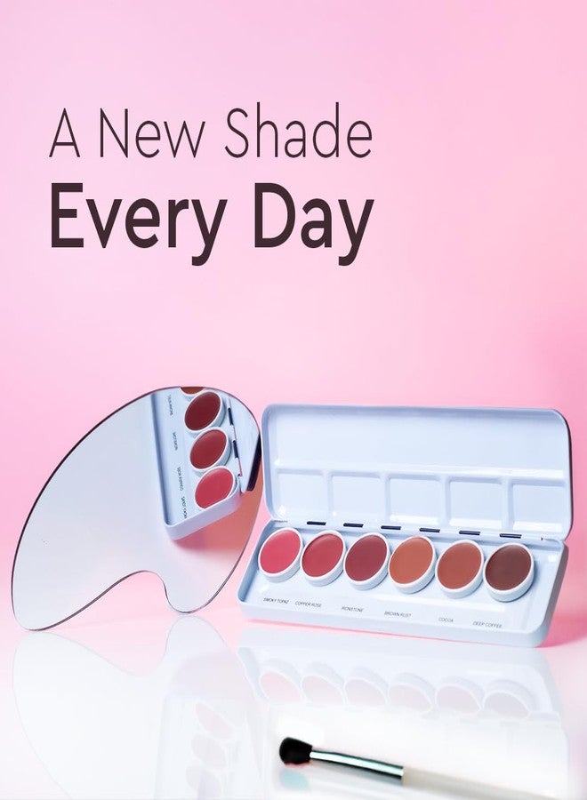 C2P PROFESSIONAL MAKEUP C2P Pro 6-Shade Lipstick Palette for Women (21g) - Nude Creamy Matte Lip Colors | Blusher & Contour | Waterproof, Lightweight, Long-Lasting & Hydrating Lipstick Kit (Nude Whisper) - Image 5