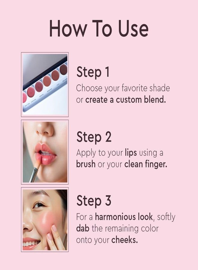 C2P PROFESSIONAL MAKEUP C2P Pro 6-Shade Lipstick Palette for Women (21g) - Nude Creamy Matte Lip Colors | Blusher & Contour | Waterproof, Lightweight, Long-Lasting & Hydrating Lipstick Kit (Nude Whisper) - Image 3