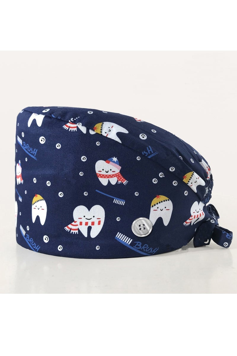 Medical Cotton Surgical Cap Fluffy Cap Blue