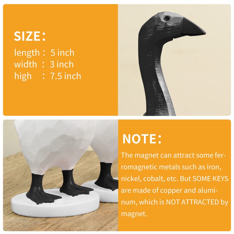 GRAPMKTG Magnetic Goose Key Holder Cute Home Decor Kawaii Room Office Table Desk Decor Aesthetic Funny Bedroom Decor Housewarming Gifts for Women Men1 Pack Canada Goose - Image 3
