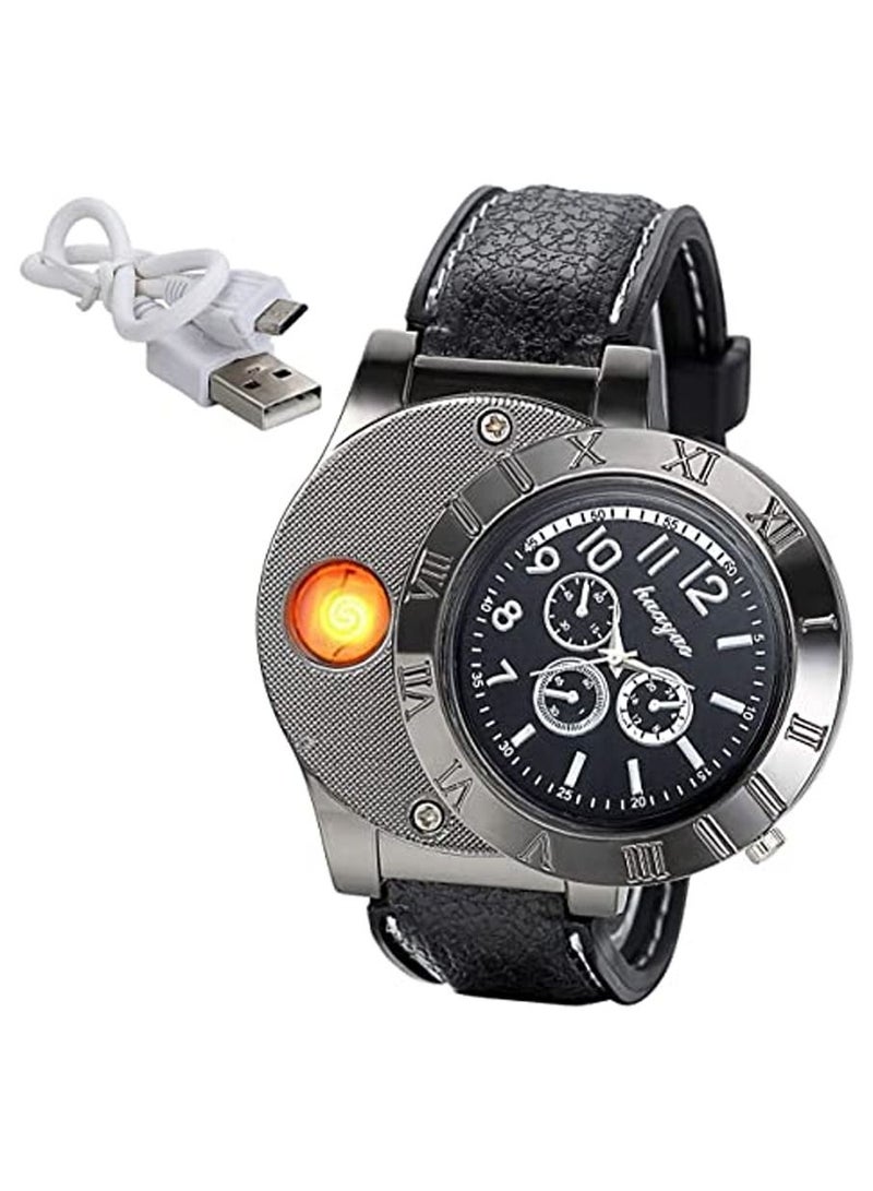 Huayue ساعة رياضية للرجال مع ولاعة - Image 1