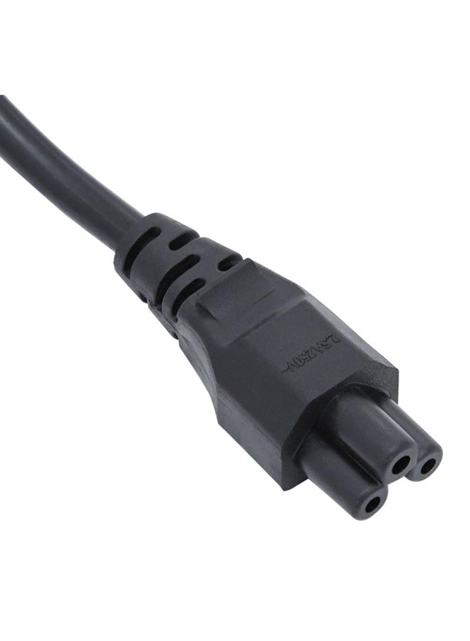 1.5m Laptop Power Cable 3 Pin to Flower with Fuse black - Image 2