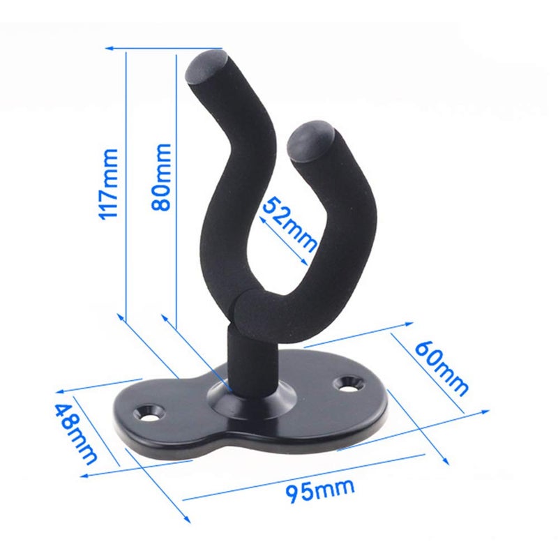 Donux Guitar Wall Mount,Ukulele Hanger Hook Holder Stand Guitar Hangers Hooks for Acoustic Electric Bass Guitars and Ukulele (2 Set) - Image 5
