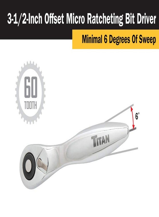 Titan 11207 3-1/2-Inch Offset Micro Ratcheting Bit Driver - Image 5