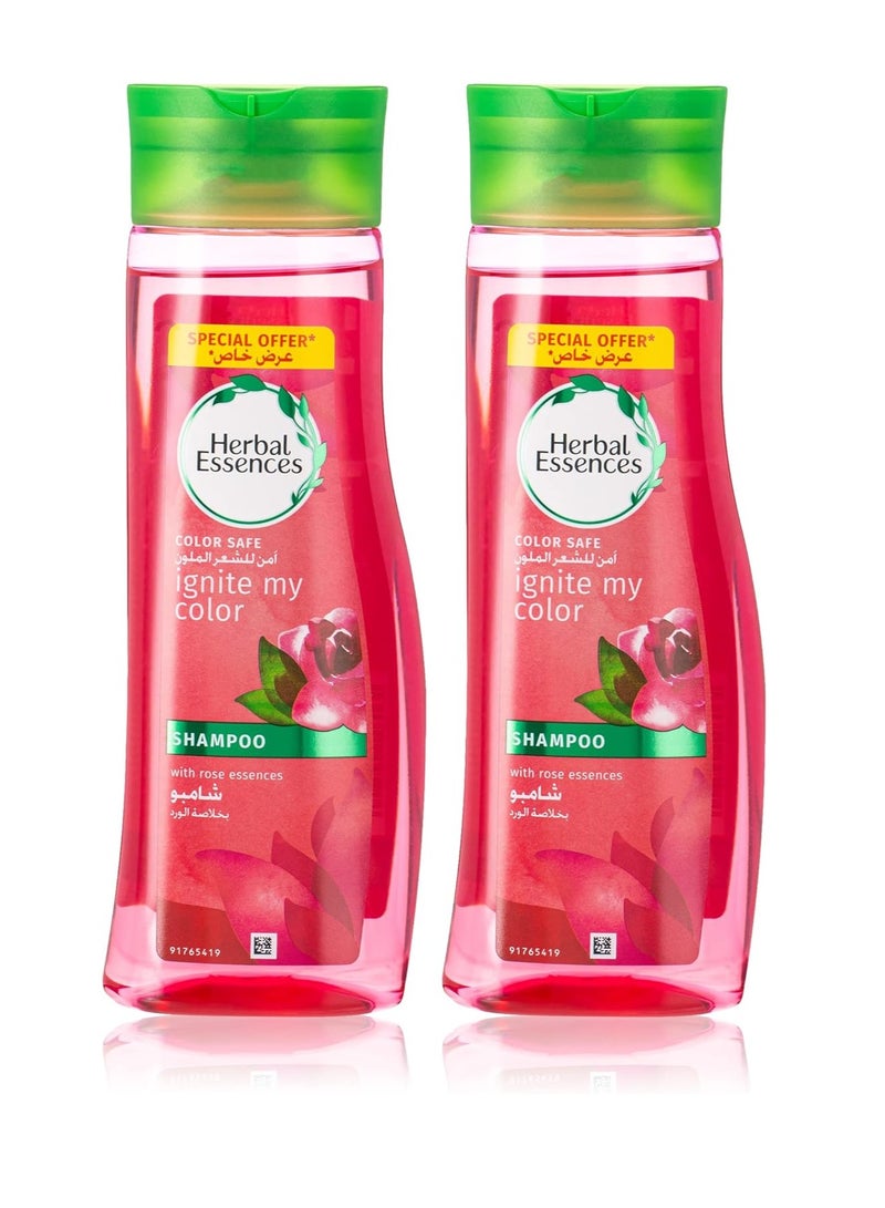 Herbal Essences Ignite My Color Vibrant Shampoo With Rose 400 Ml Dual Pack - Image 1