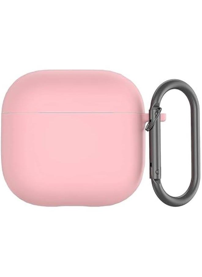 Generic - For Apple Airpod 4 / Airpods 4th Generation/Airpod 4th Gen Case Cover with Keychain, Full Protective Silicone Case Accessories, Front LED Visible (Light Pink) - Image 1