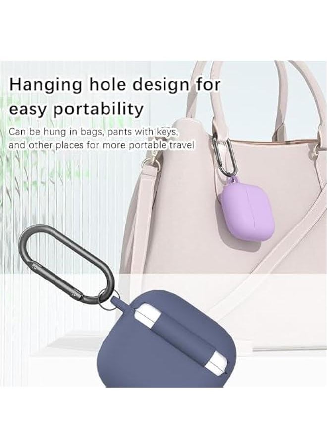 Generic - For Apple Airpod 4 / Airpods 4th Generation/Airpod 4th Gen Case Cover with Keychain, Full Protective Silicone Case Accessories, Front LED Visible (Light Pink) - Image 1