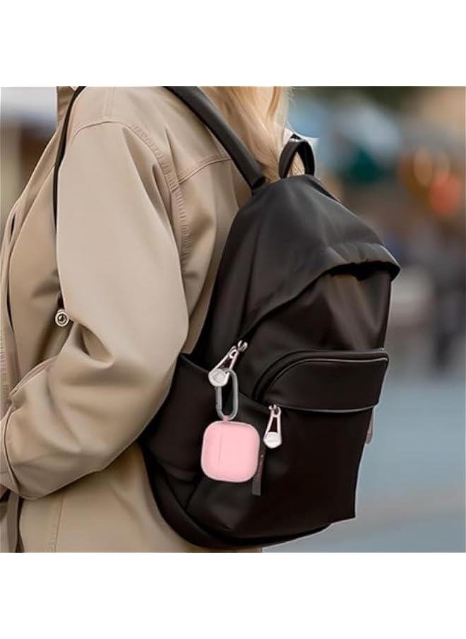 Generic - For Apple Airpod 4 / Airpods 4th Generation/Airpod 4th Gen Case Cover with Keychain, Full Protective Silicone Case Accessories, Front LED Visible (Light Pink) - Image 1